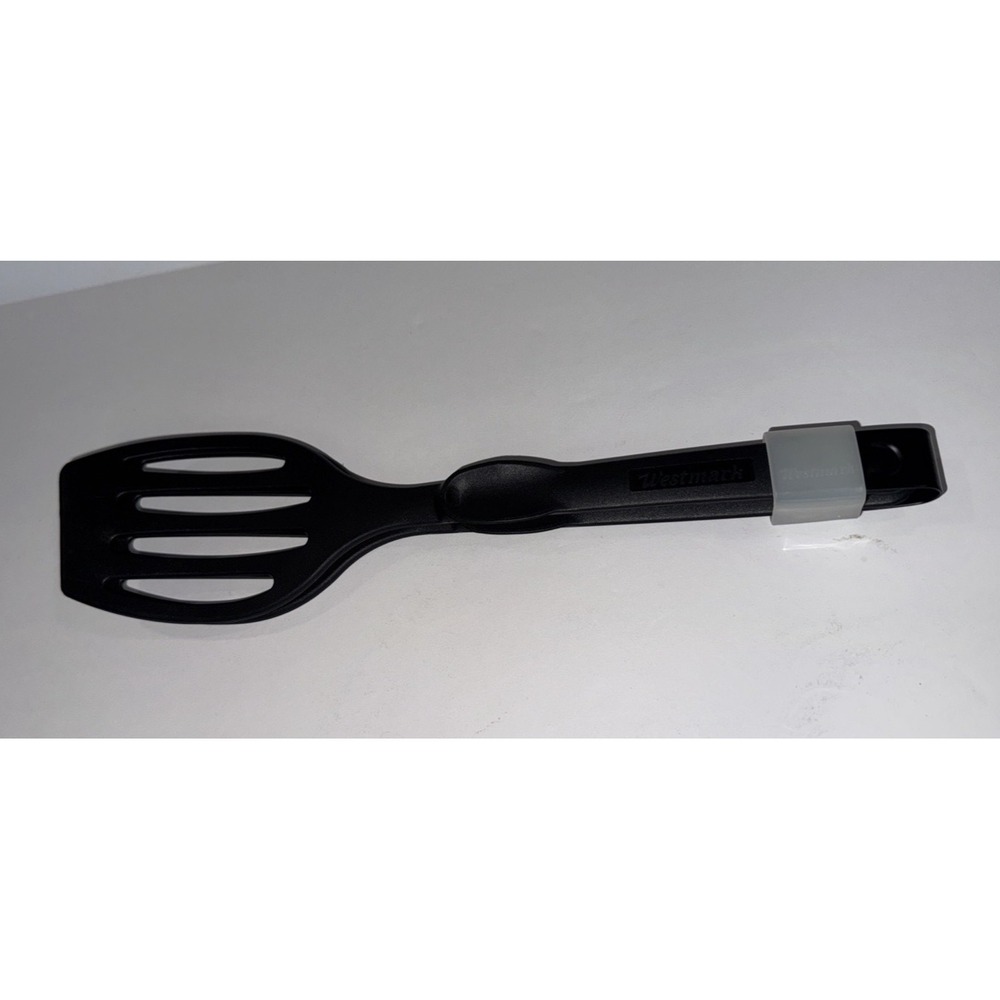 Westmark Double Sided Spatula 11" Black Germany W utensil clip to store closed